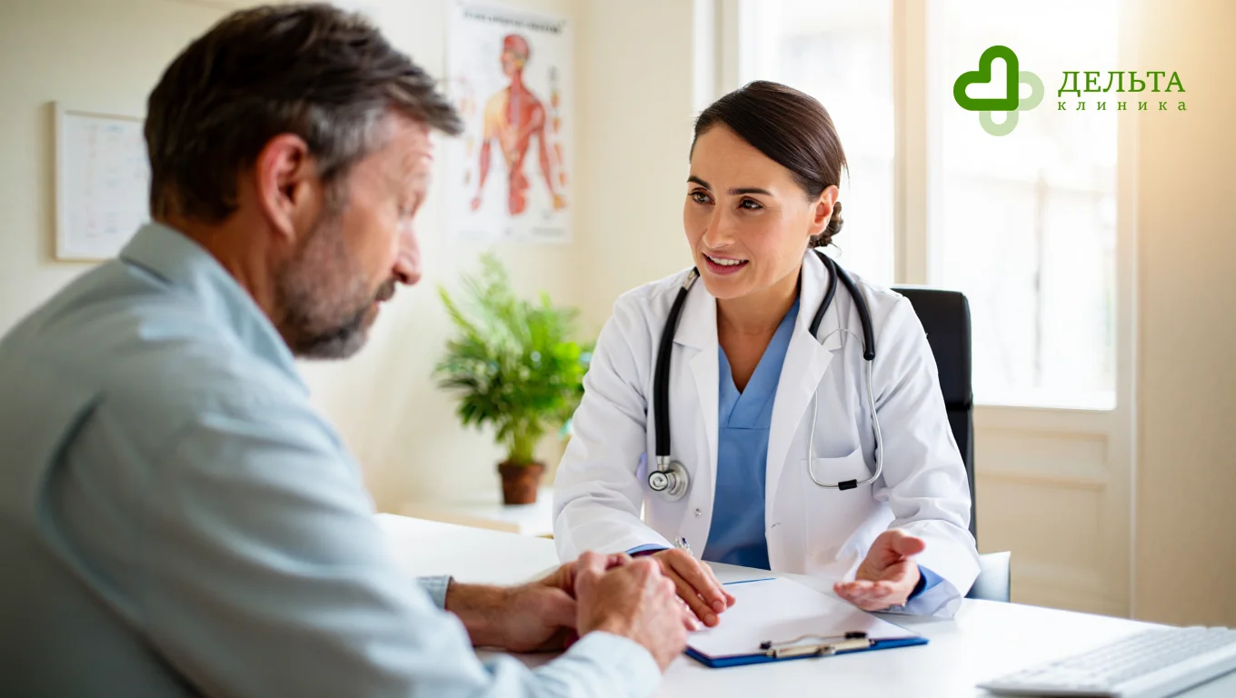 Мужчина на консультации у специалиста